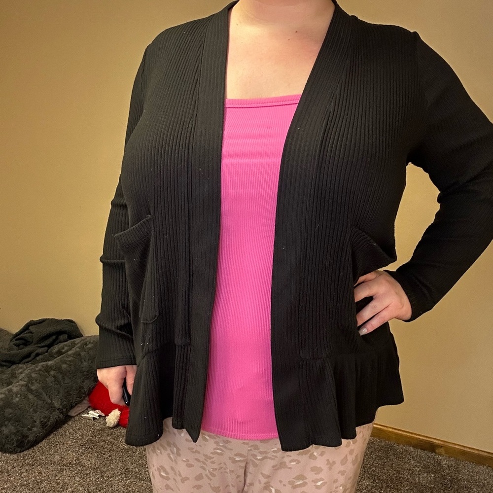 LC Lauren Conrad Black Cardigan Sweater